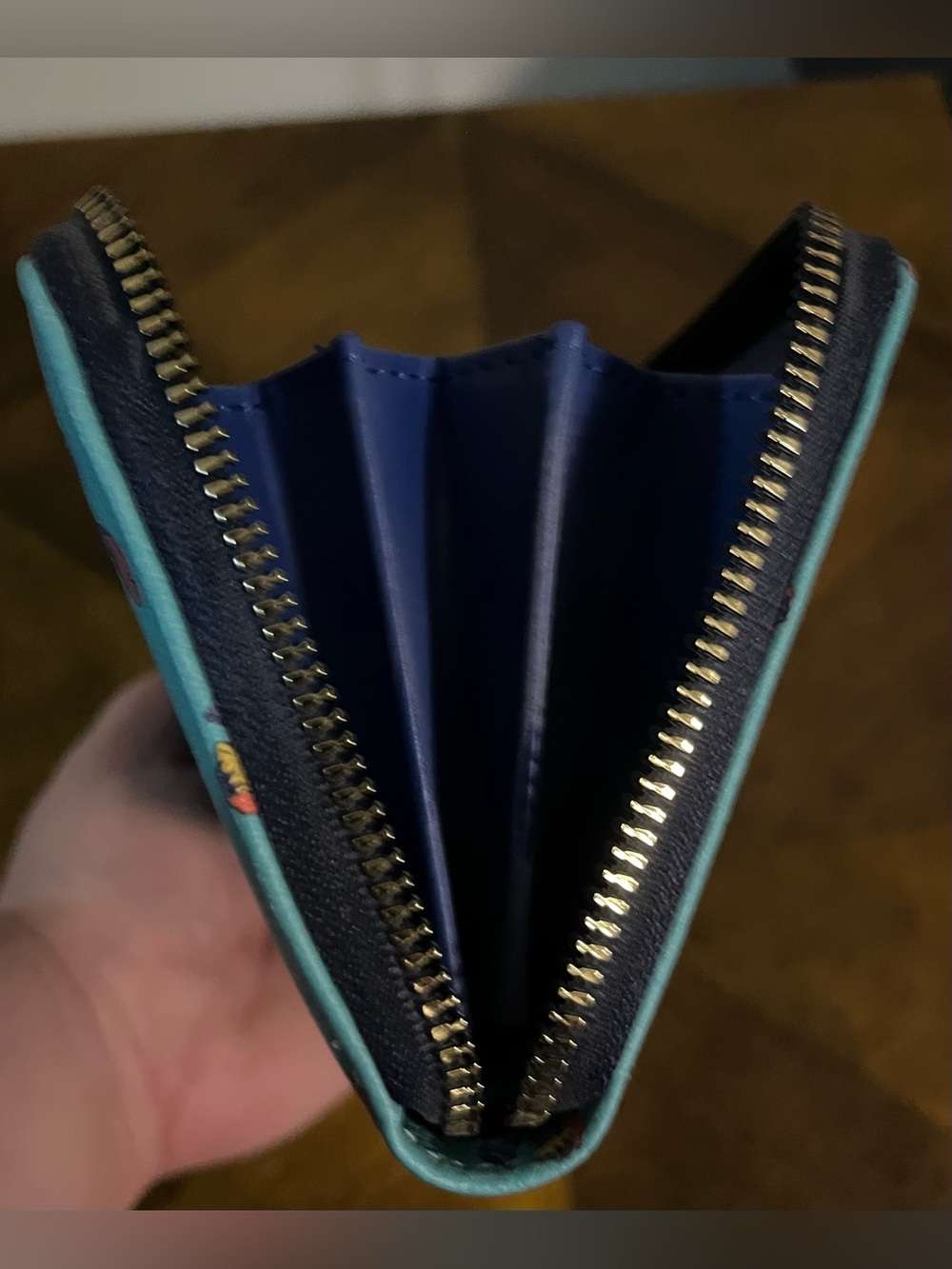 Disney Stitch Blue Zip Around Wallet - Picture 4 of 5